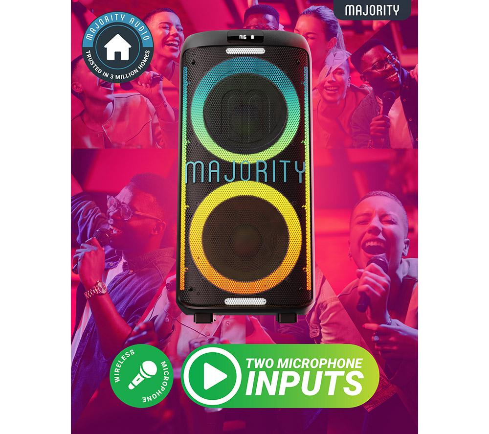 MAJORITY Pulse 4 Portable Bluetooth Megasound Party Speaker - Black image number 5 of 8