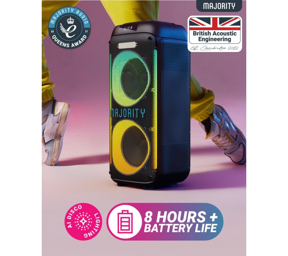 MAJORITY Pulse 2 Portable Bluetooth Megasound Party Speaker - Black image number 4 of 7