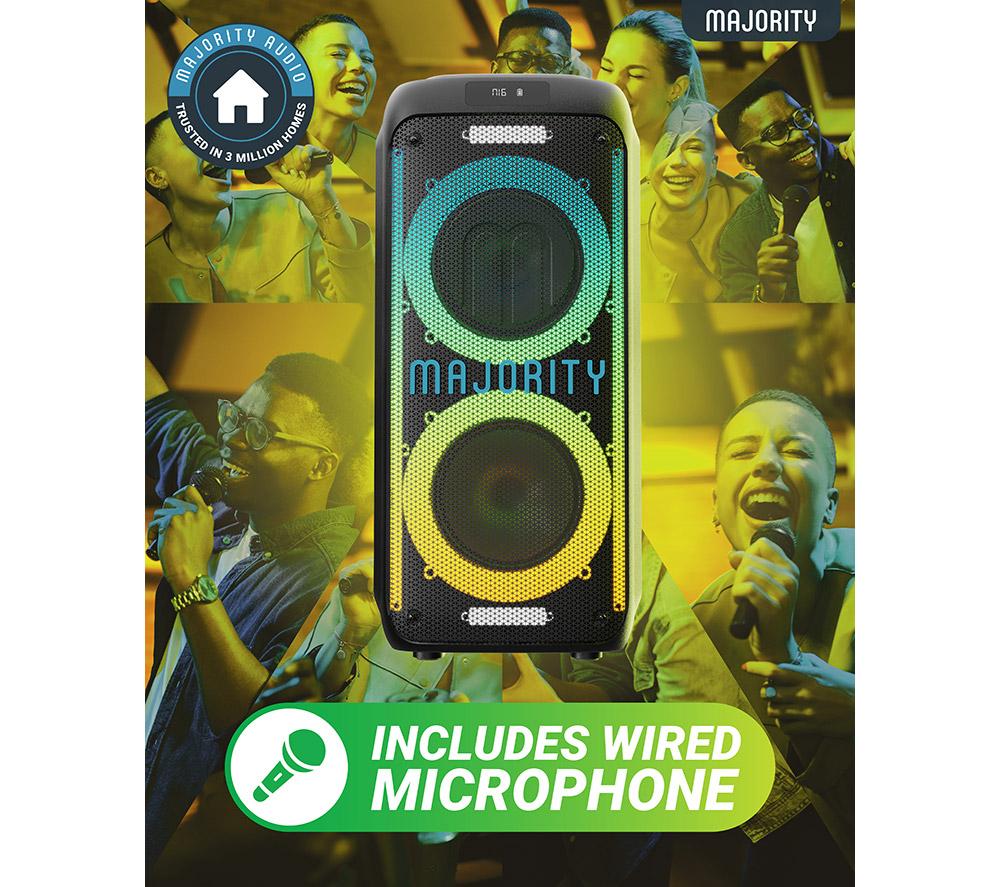 MAJORITY Pulse 3 Portable Bluetooth Megasound Party Speaker - Black image number 5 of 7