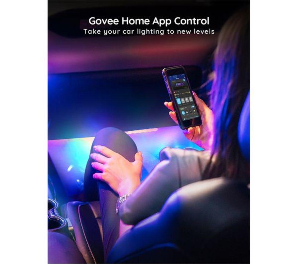 GOVEE H7090 RGBIC Interior Car LED Strip Light - Multi Colour image number 2 of 4