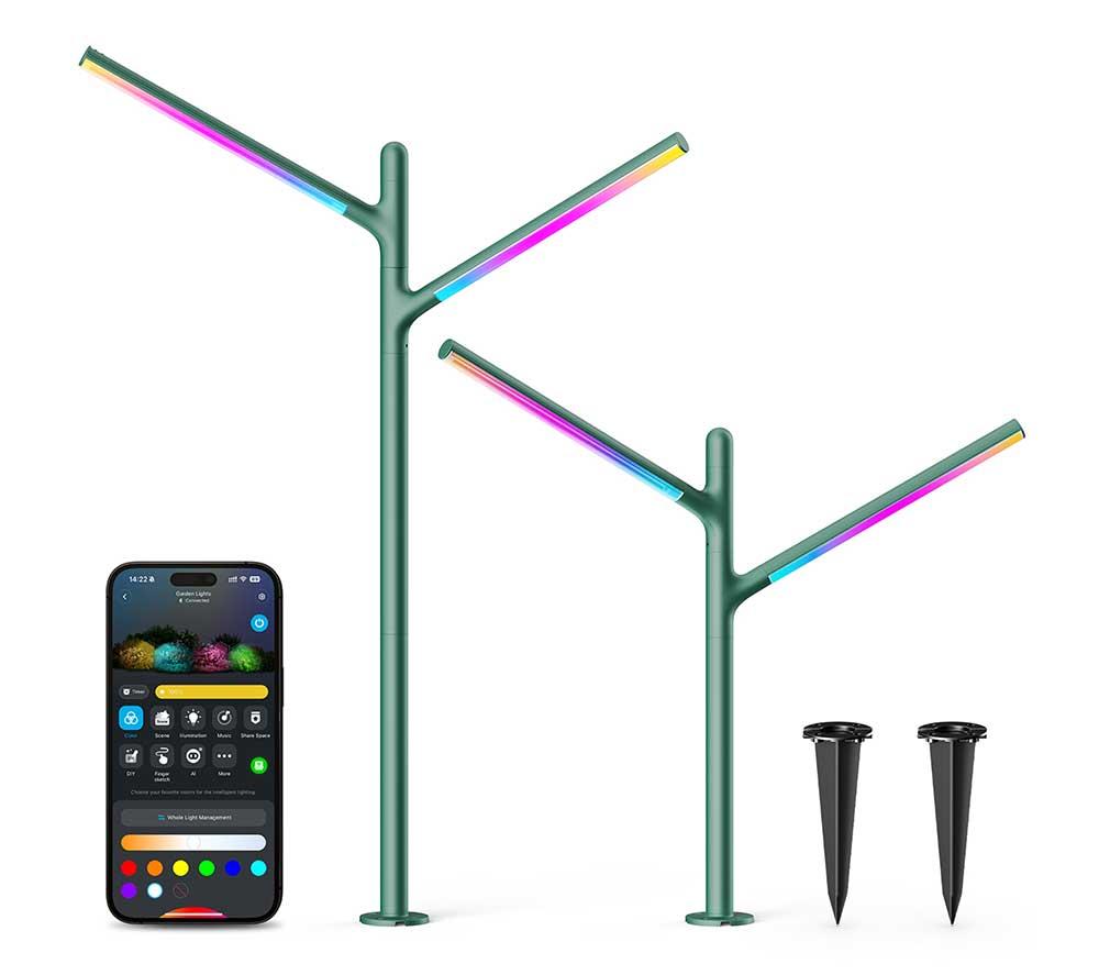 GOVEE H7086 Smart Outdoor Garden Lights - Pack of 2 image number 2 of 10