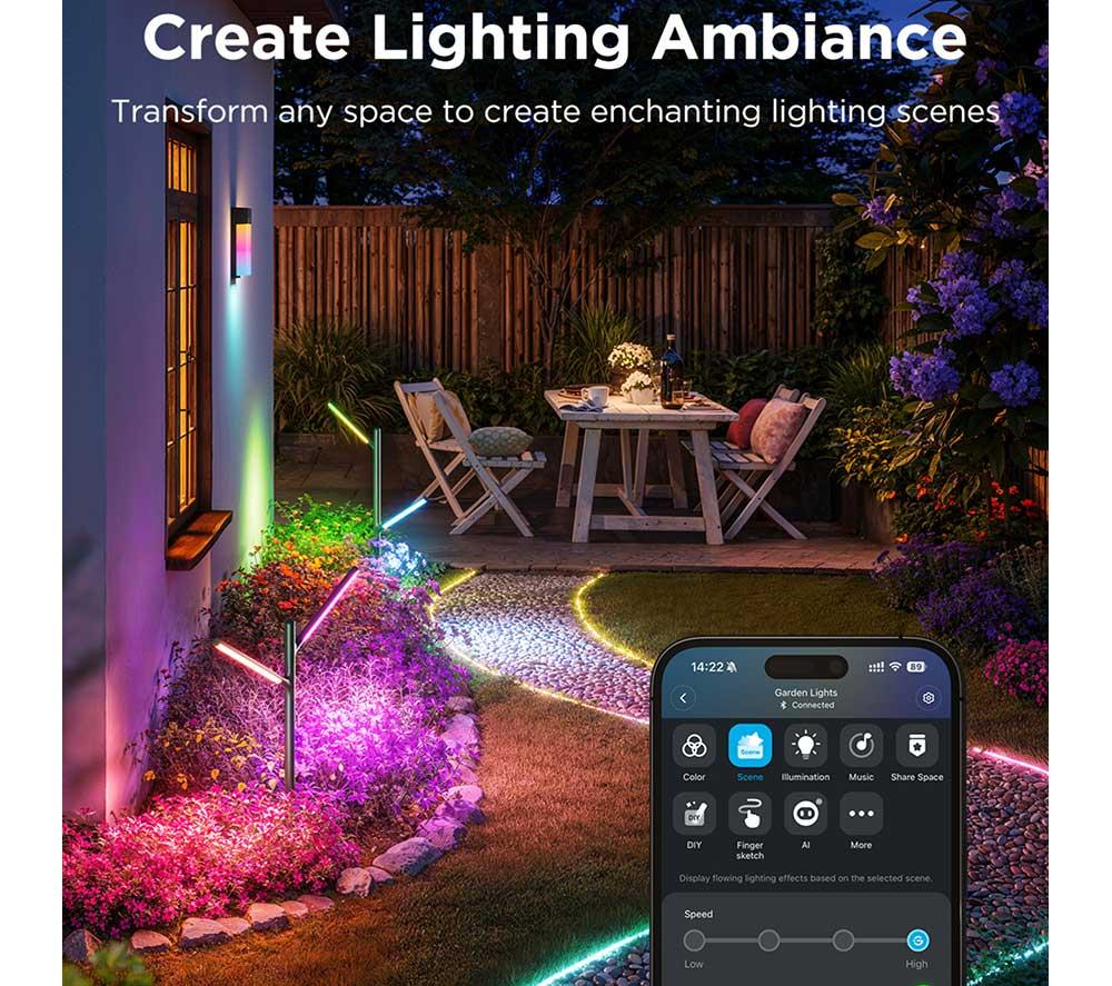 GOVEE H7086 Smart Outdoor Garden Lights - Pack of 2 image number 6 of 10
