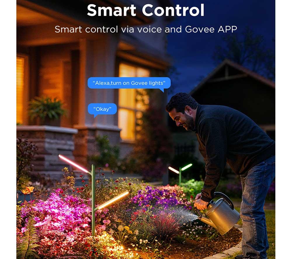 GOVEE H7086 Smart Outdoor Garden Lights - Pack of 2 image number 7 of 10