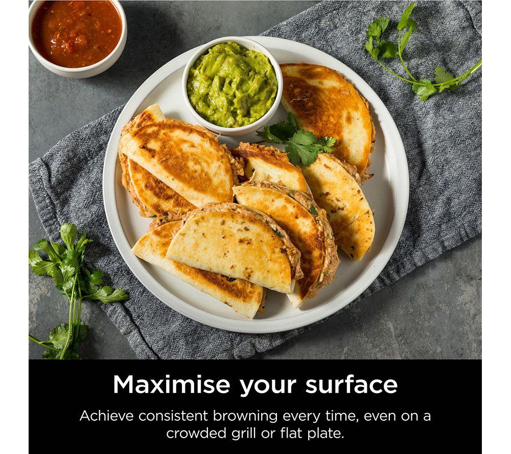 NINJA Sizzle Pro XL GX101UK Indoor Grill & Flat Plate - Black & Silver image number 11 of 13