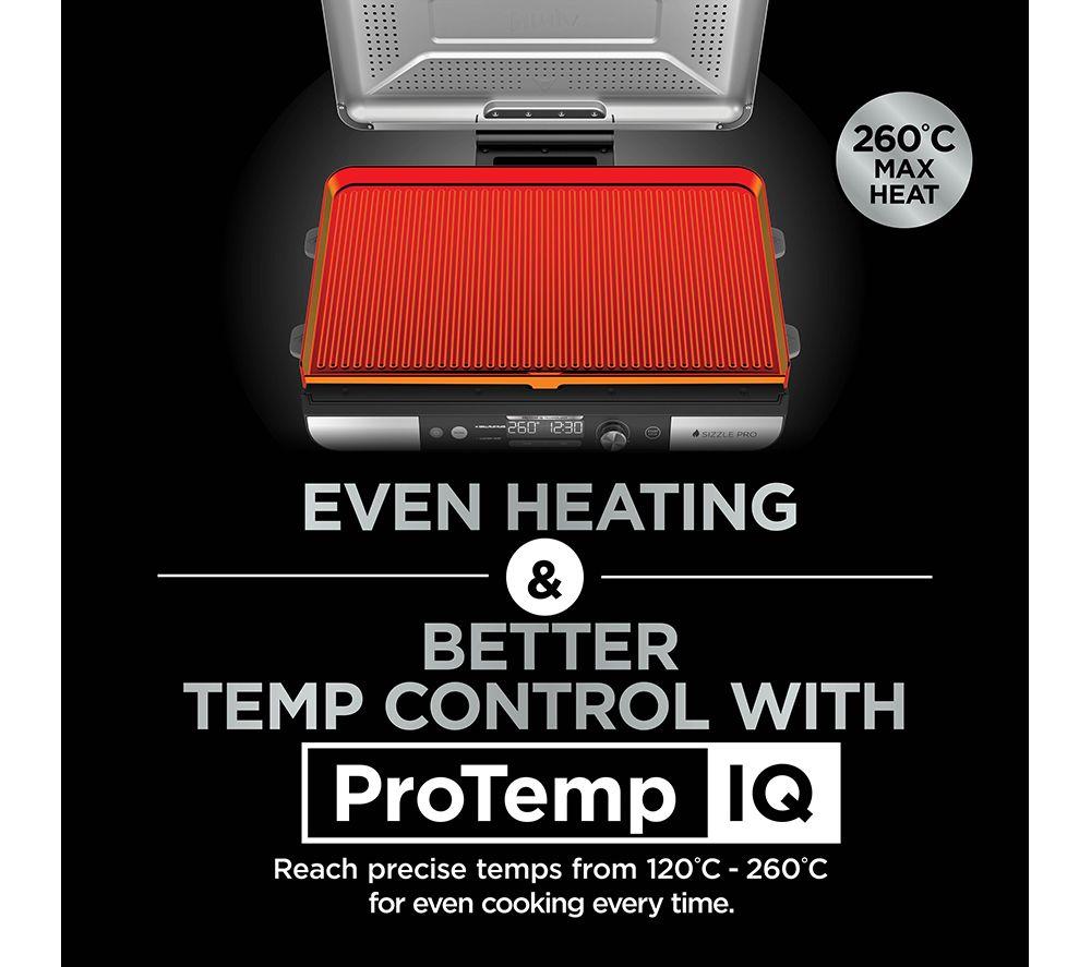 NINJA Sizzle Pro XL GX101UK Indoor Grill & Flat Plate - Black & Silver image number 12 of 13