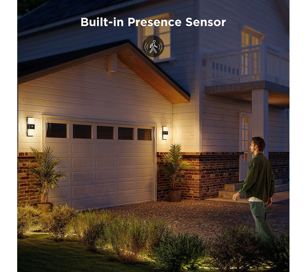GOVEE H7078 Smart Outdoor Wall Light - Black image number 4 of 10