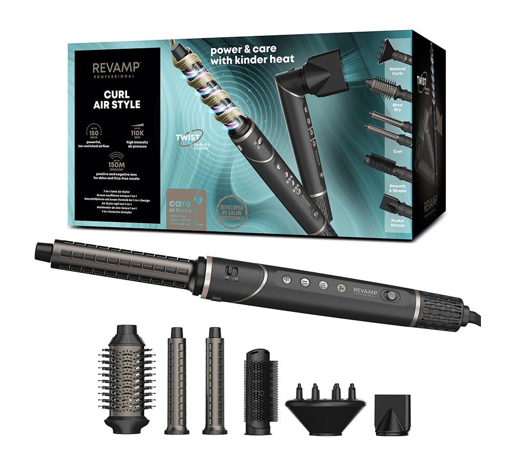 REVAMP Curl Air Style 7-in-1 Ionic Air Styler - Black image number 13 of 24