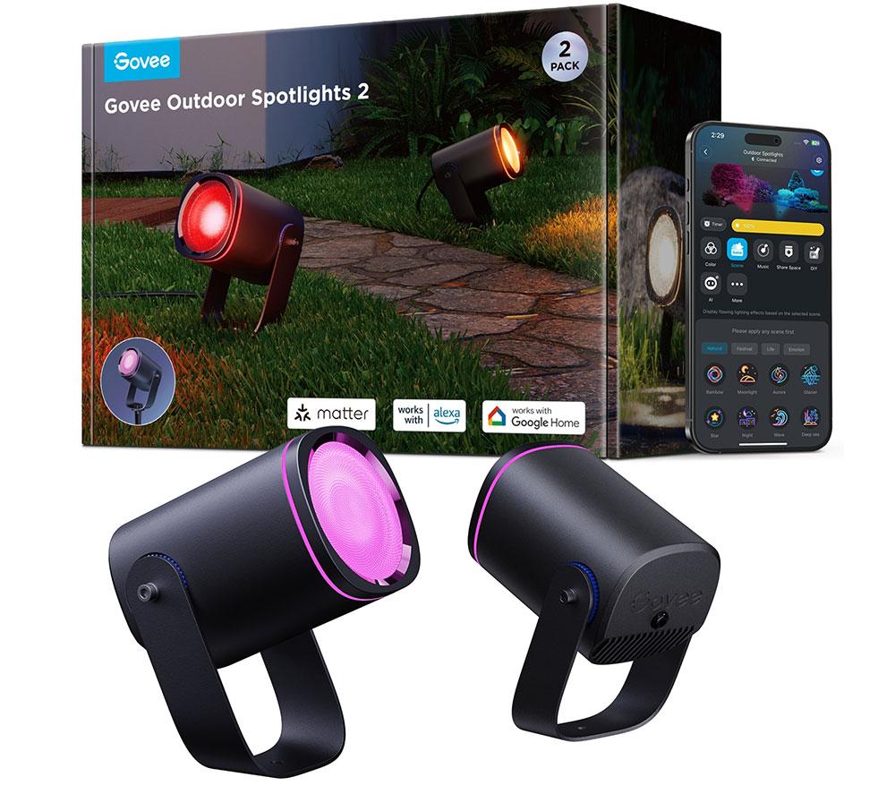 GOVEE H7093 Smart Outdoor Spotlights 2 - Pack of 2 image number 3 of 14