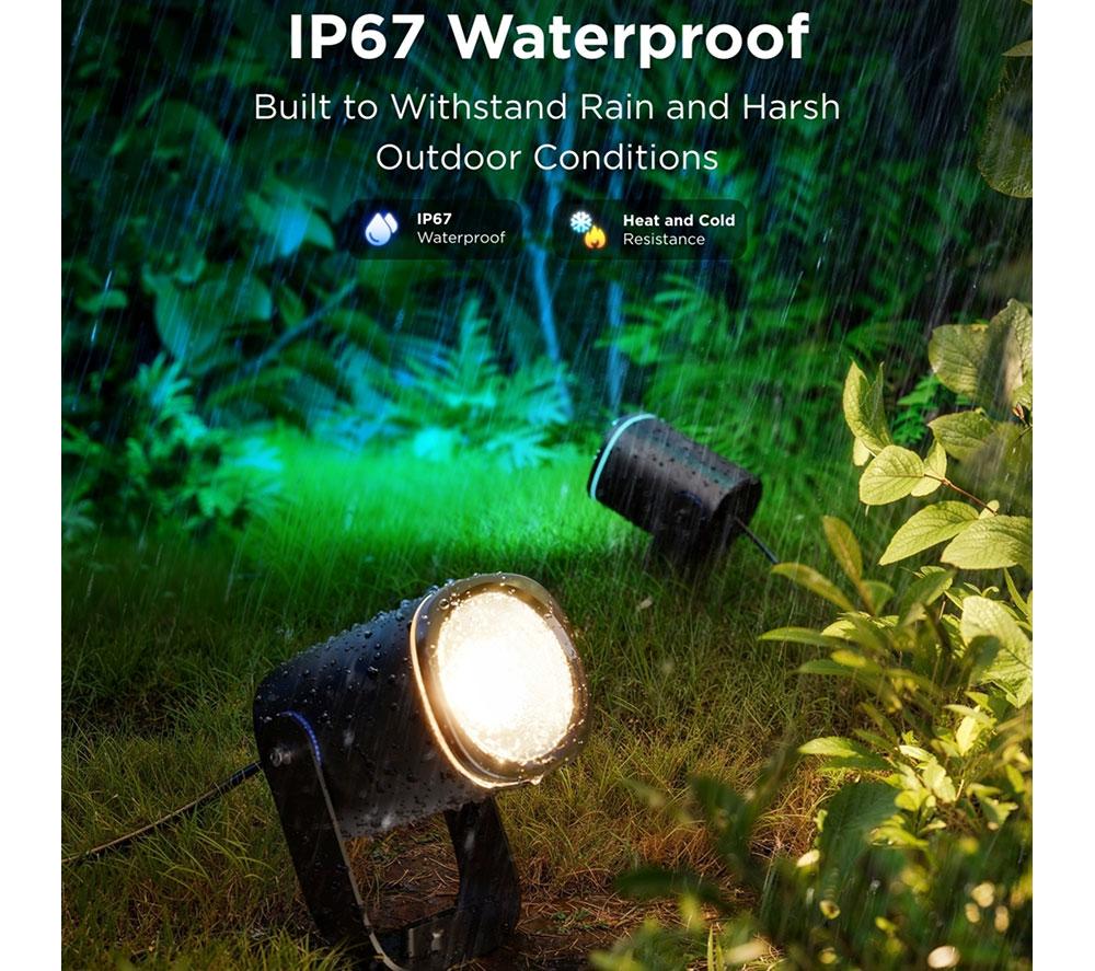 GOVEE H7093 Smart Outdoor Spotlights 2 - Pack of 2 image number 7 of 14