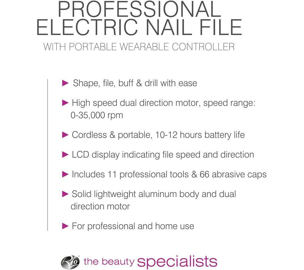 RIO Professional Electric Nail File with Portable Controller image number 8 of 8