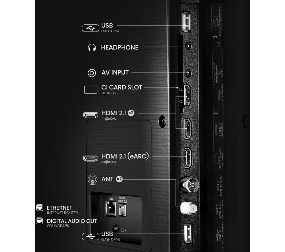 HISENSE A6Q 85" LED 4K HDR Smart TV with Freely - 85A6QTUK image number 11 of 15