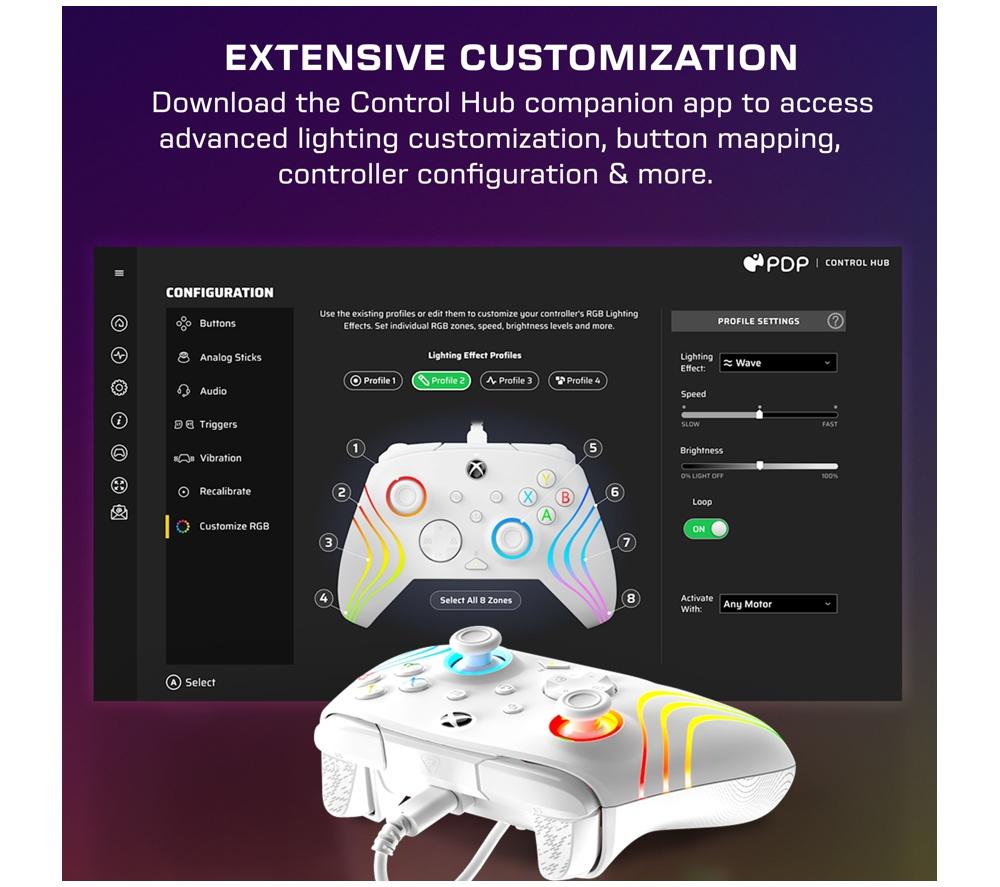 TURTLE BEACH Afterglow Wave Wired Controller for Xbox &ndash; White image number 7 of 16
