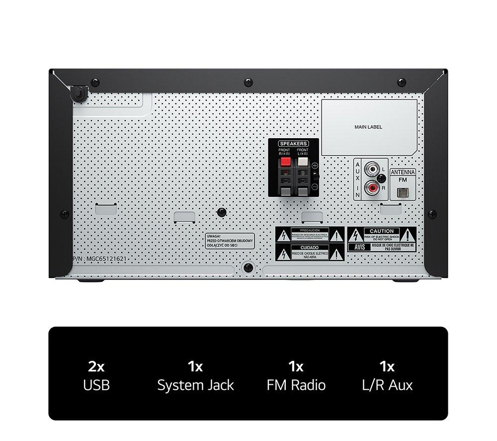 LG XBOOM CK43N Bluetooth Traditional Hi-Fi System - Black image number 3 of 6