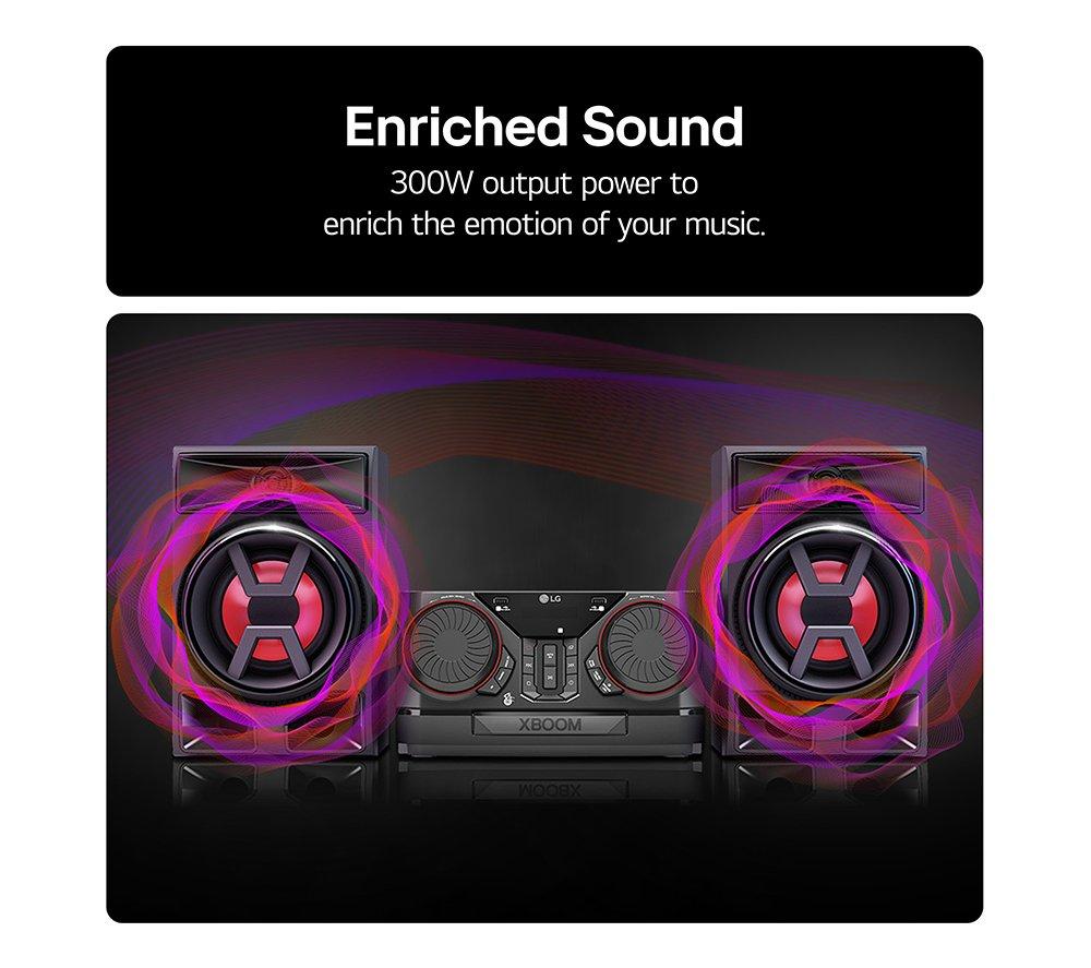 LG XBOOM CK43N Bluetooth Traditional Hi-Fi System - Black image number 5 of 6