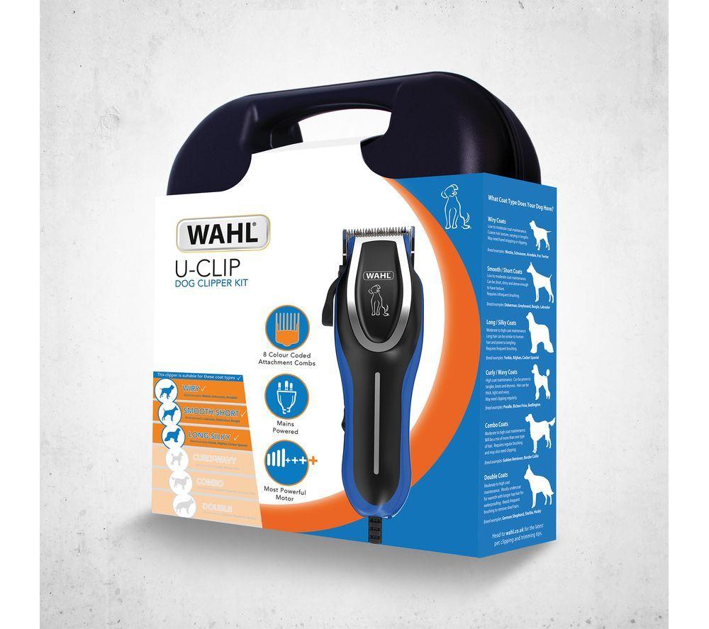 WAHL U-Clip Dog Hair Clipper - Blue & Black image number 3 of 3