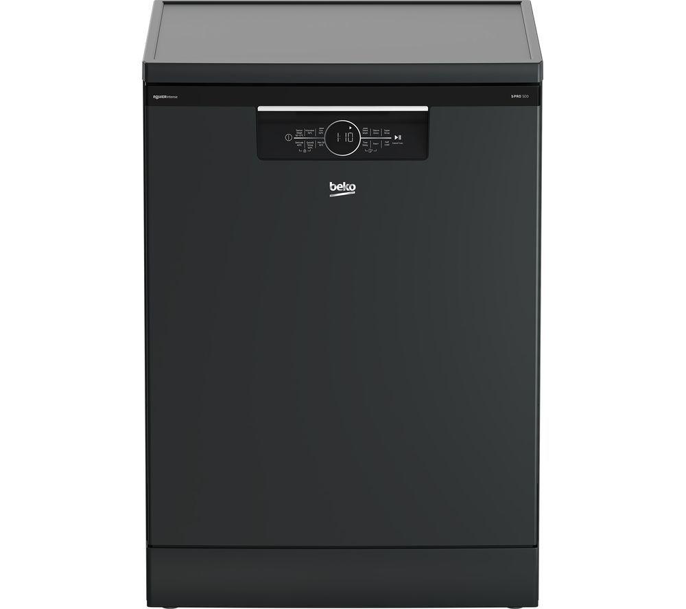 BEKO PowerIntense BDFN36540PA Full-size Dishwasher – Anthracite, Black