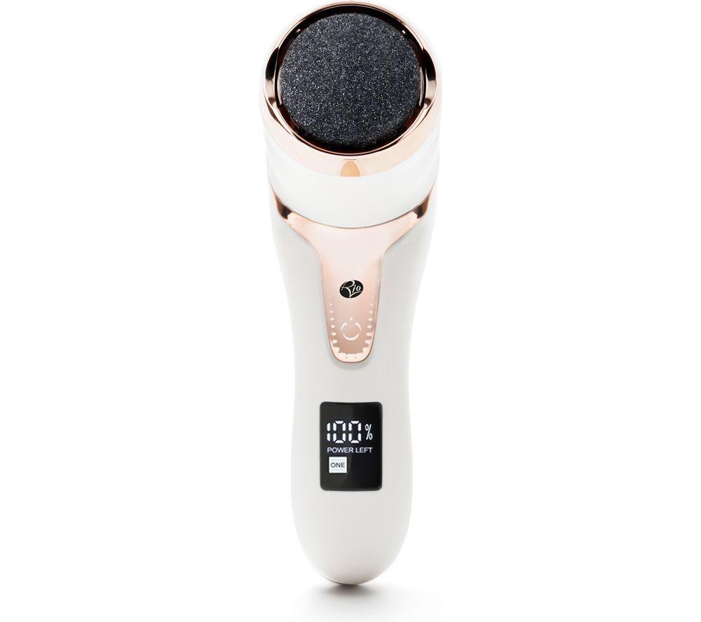 RIO Go Smooth Electric Callus Remover - White & Gold