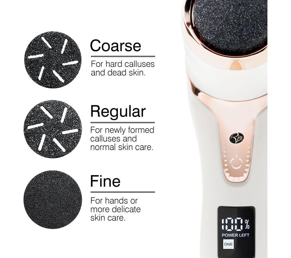 RIO Go Smooth Electric Callus Remover - White & Gold image number 2 of 8