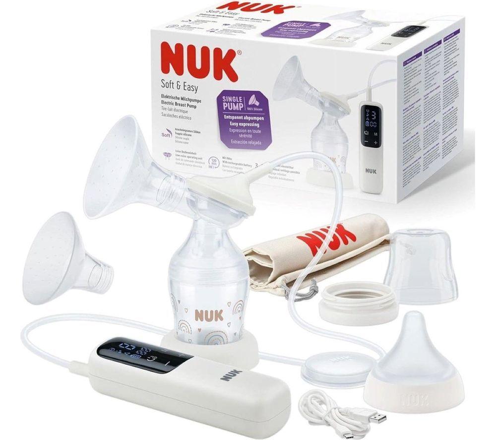 NUK Soft & Easy Electric Single Breast Pump - Clear & White image number 2 of 3