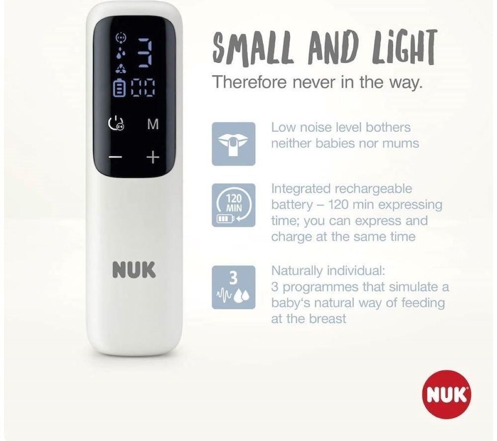 NUK Soft & Easy Electric Single Breast Pump - Clear & White image number 3 of 3
