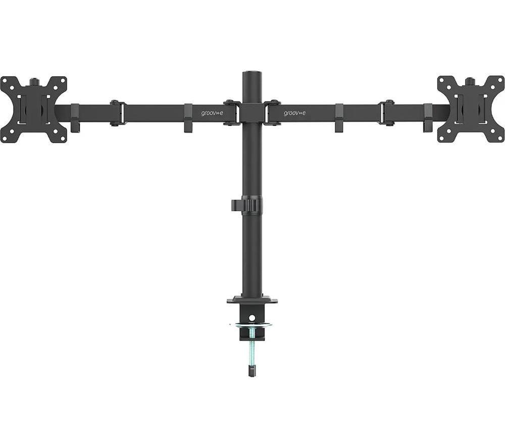 GROOV-E GV-PC26-BK Dual Arm Tilt & Swivel 32" Monitor Desk Mount image number 2 of 7