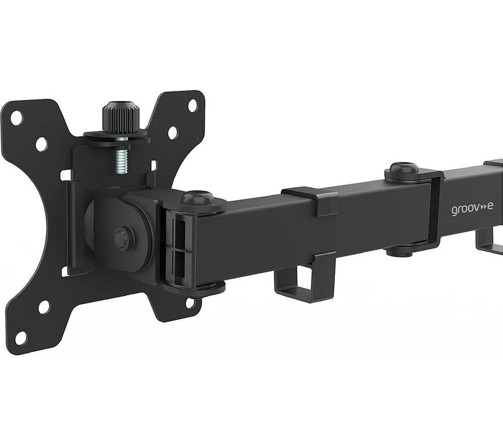 GROOV-E GV-PC26-BK Dual Arm Tilt & Swivel 32" Monitor Desk Mount image number 4 of 7