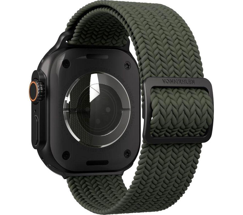 VONMAHLEN Woven Apple Watch 40 - 42 mm Braided Nylon Loop - Olive Black image number 2 of 5