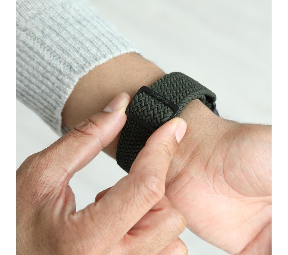 VONMAHLEN Woven Apple Watch 40 - 42 mm Braided Nylon Loop - Olive Black image number 5 of 5