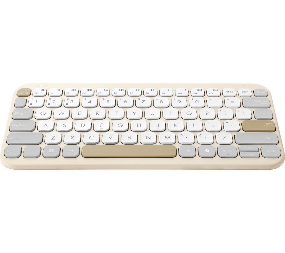 ASUS Marshmallow KW100 Wireless Keyboard - Oat image number 2 of 6