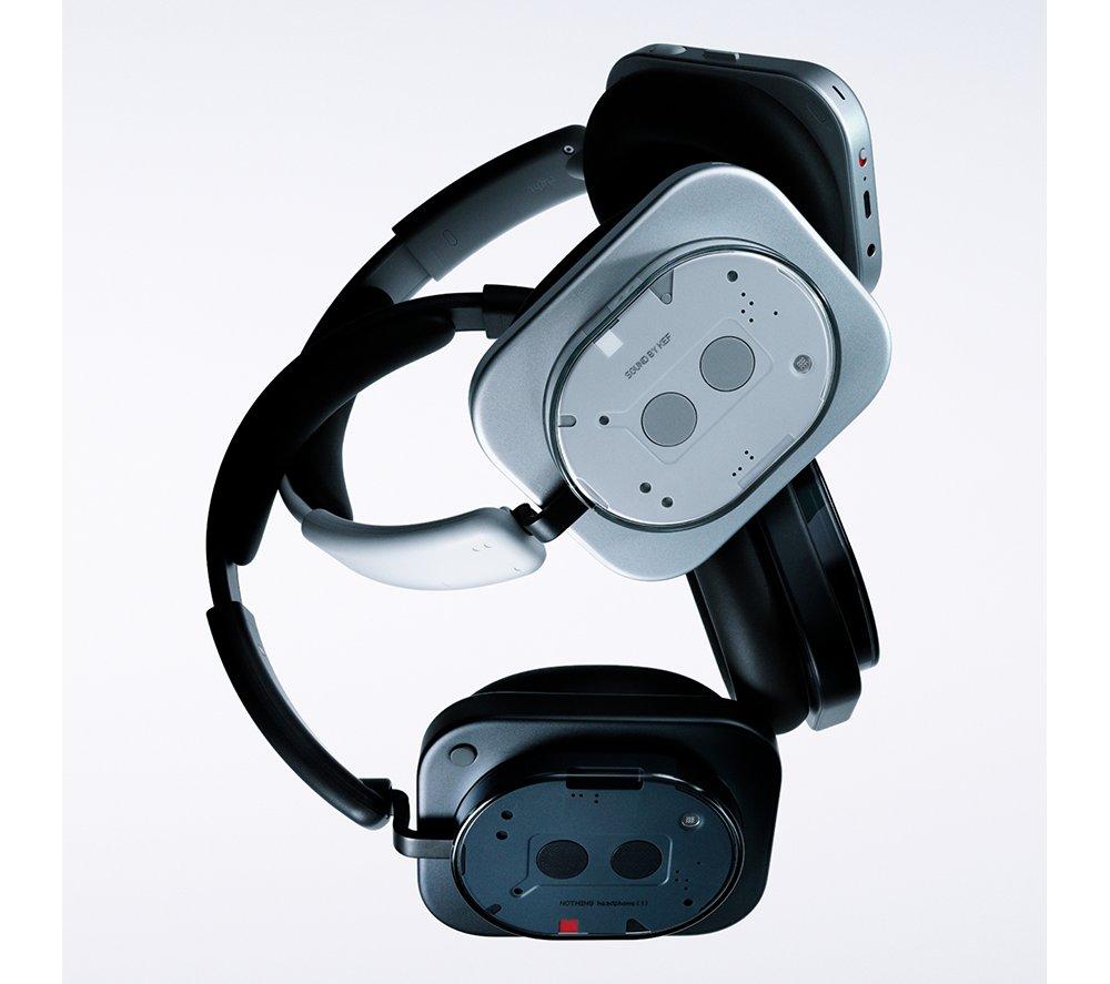 NOTHING Headphone (1) Wireless Bluetooth Noise-Cancelling Headphones - White image number 5 of 8