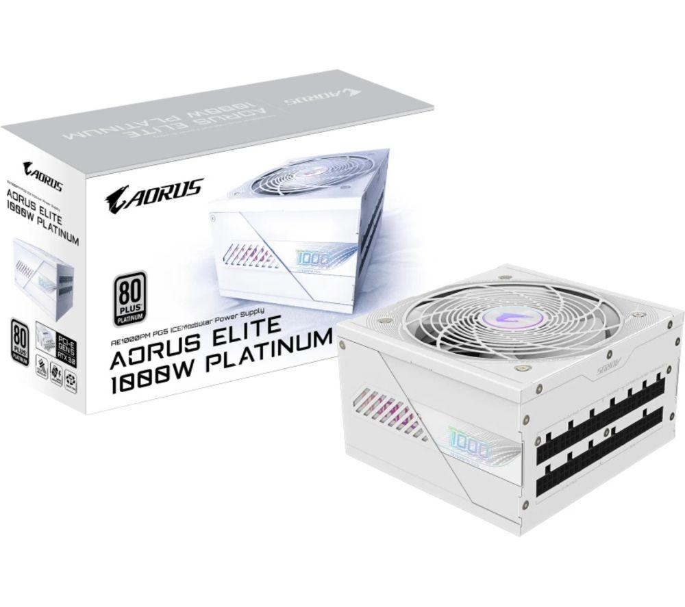 GIGABYTE AORUS ELITE GP-AE1000PM PG5 ICE Modular ATX PSU - 1000 W, White image number 3 of 3