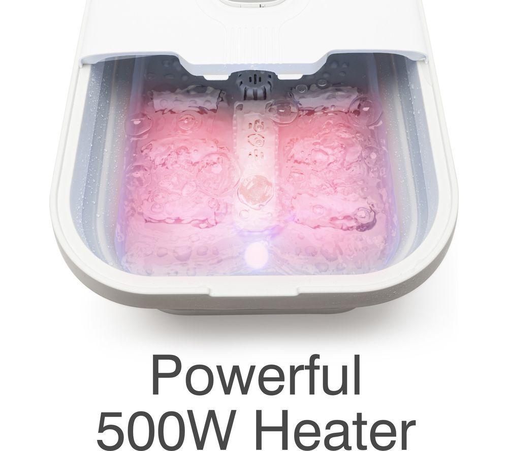 RIO Deluxe Foldaway Foot Spa & Massager - White image number 2 of 6