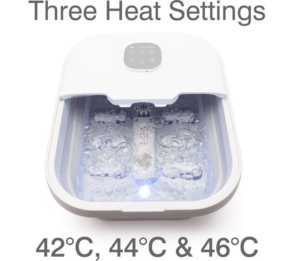 RIO Deluxe Foldaway Foot Spa & Massager - White image number 3 of 6
