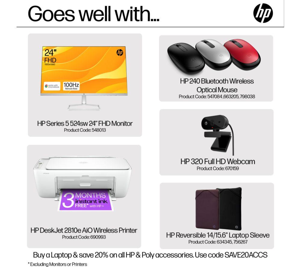 HP 15-fd0554sa 15.6" Laptop - Intel&reg; Core&trade; i5, 256 GB SSD, Jet Black image number 3 of 19