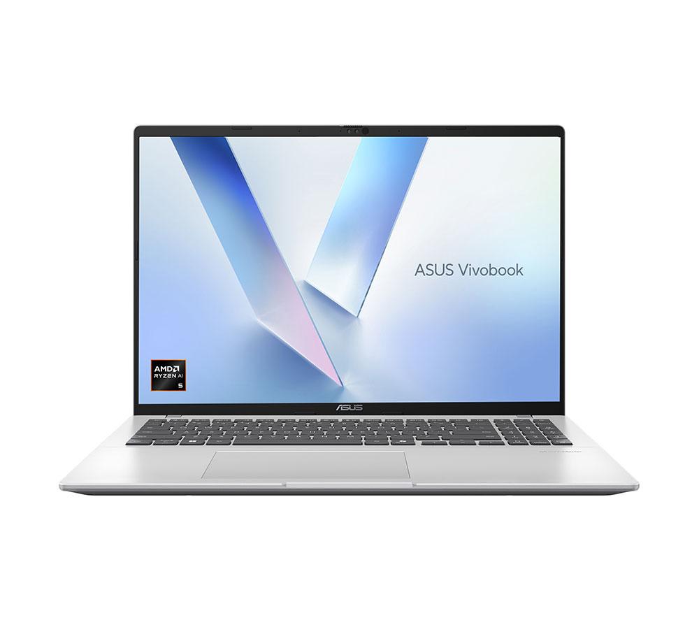 ASUS Vivobook 16 M1607KA 16" Laptop, Copilot+ PC - AMD Ryzen AI 5, 512 GB SSD, Cool Silver