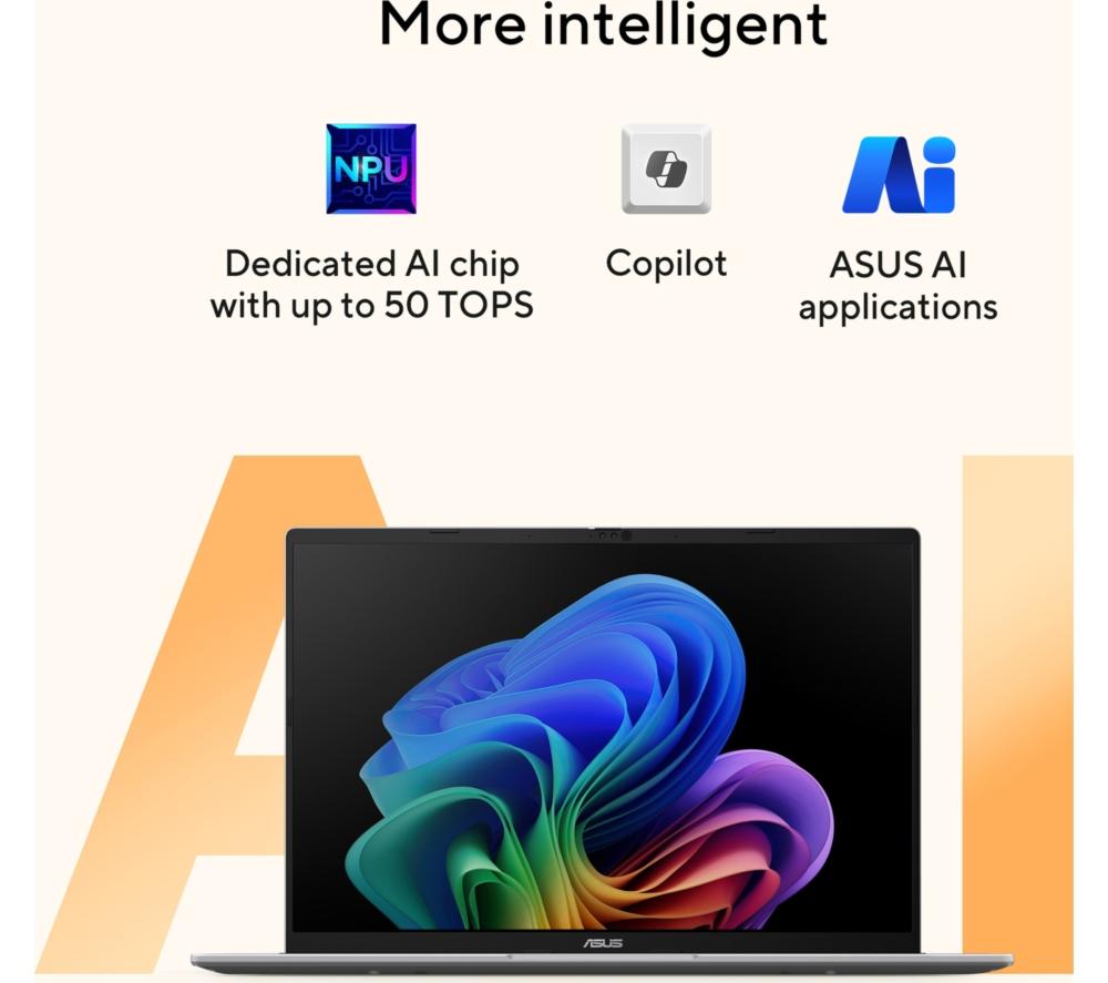 ASUS Vivobook 16 16" Laptop - AMD Ryzen AI 7, 1 TB SSD, Silver image number 18 of 18