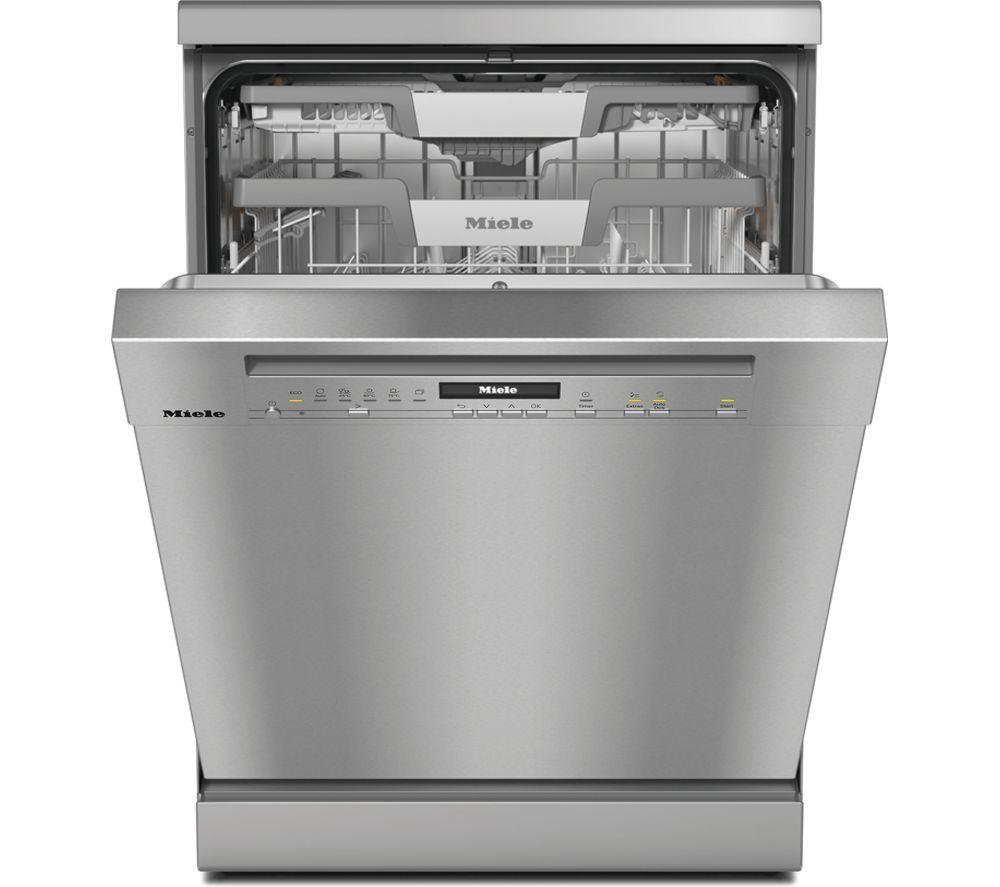 MIELE AutoDos G7040 SC Full-size WiFi-enabled Dishwasher – Clean Steel, Silver/Grey