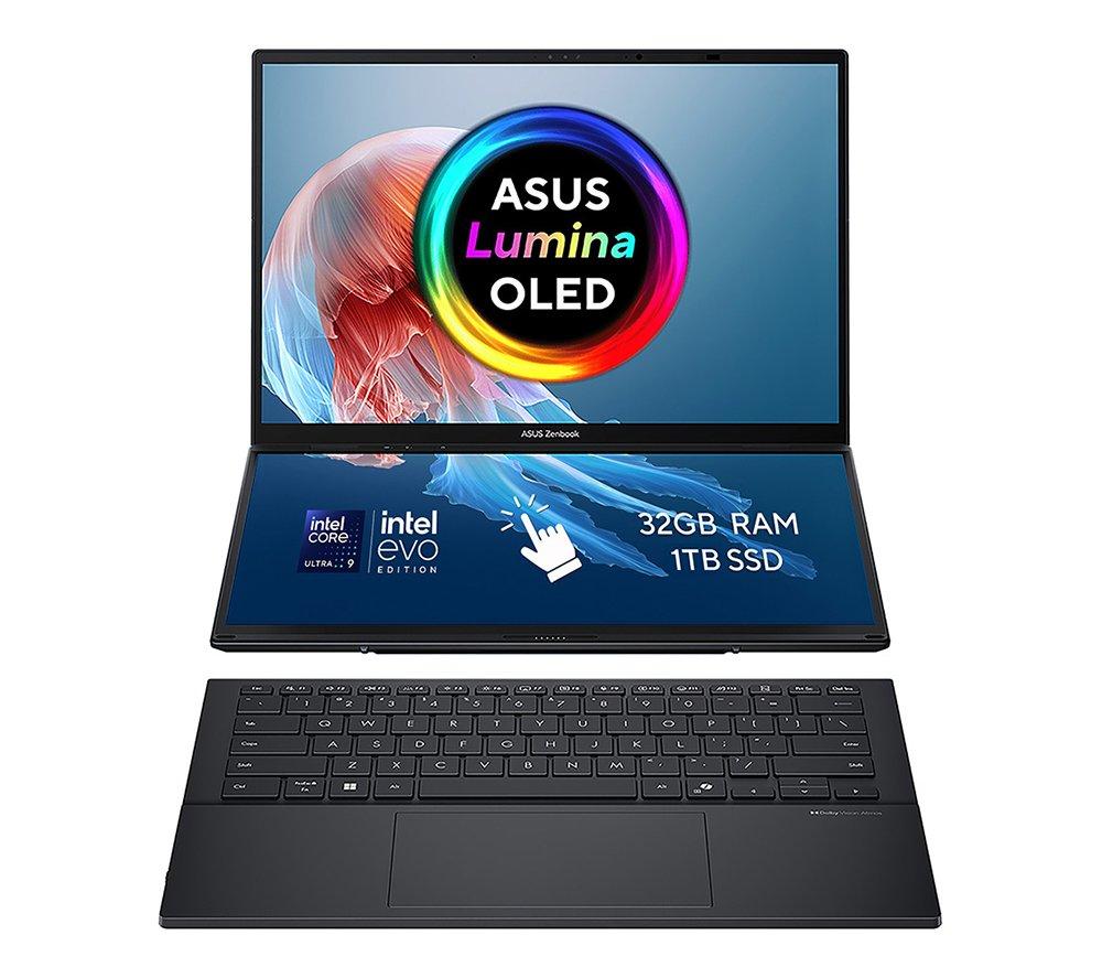 ASUS Zenbook Duo 14" Laptop - Intel Core Ultra 9, 1 TB SSD, Inkwell Grey