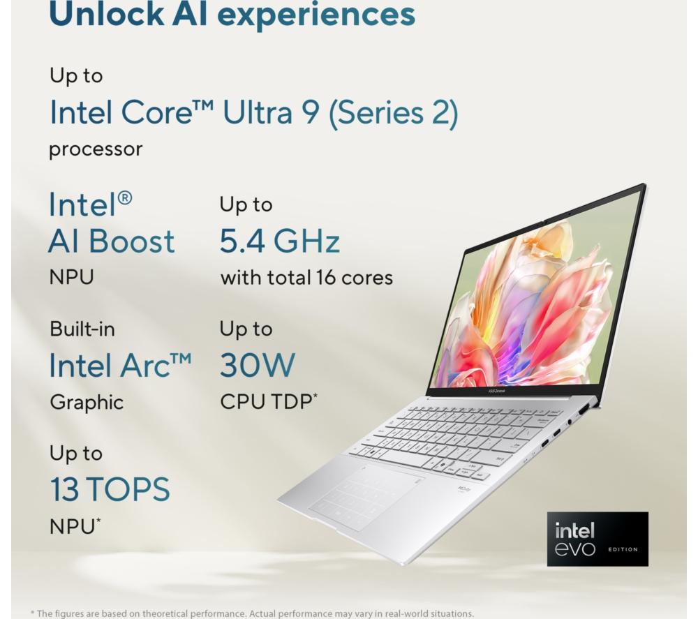 ASUS Zenbook 14 OLED 14" Laptop - Intel&reg; Core&trade; Ultra 9, 1 TB SSD, Ponder Blue image number 9 of 18