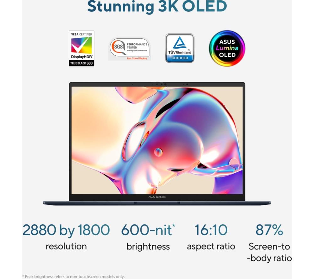 ASUS Zenbook 14 OLED 14" Laptop - Intel&reg; Core&trade; Ultra 9, 1 TB SSD, Ponder Blue image number 10 of 18