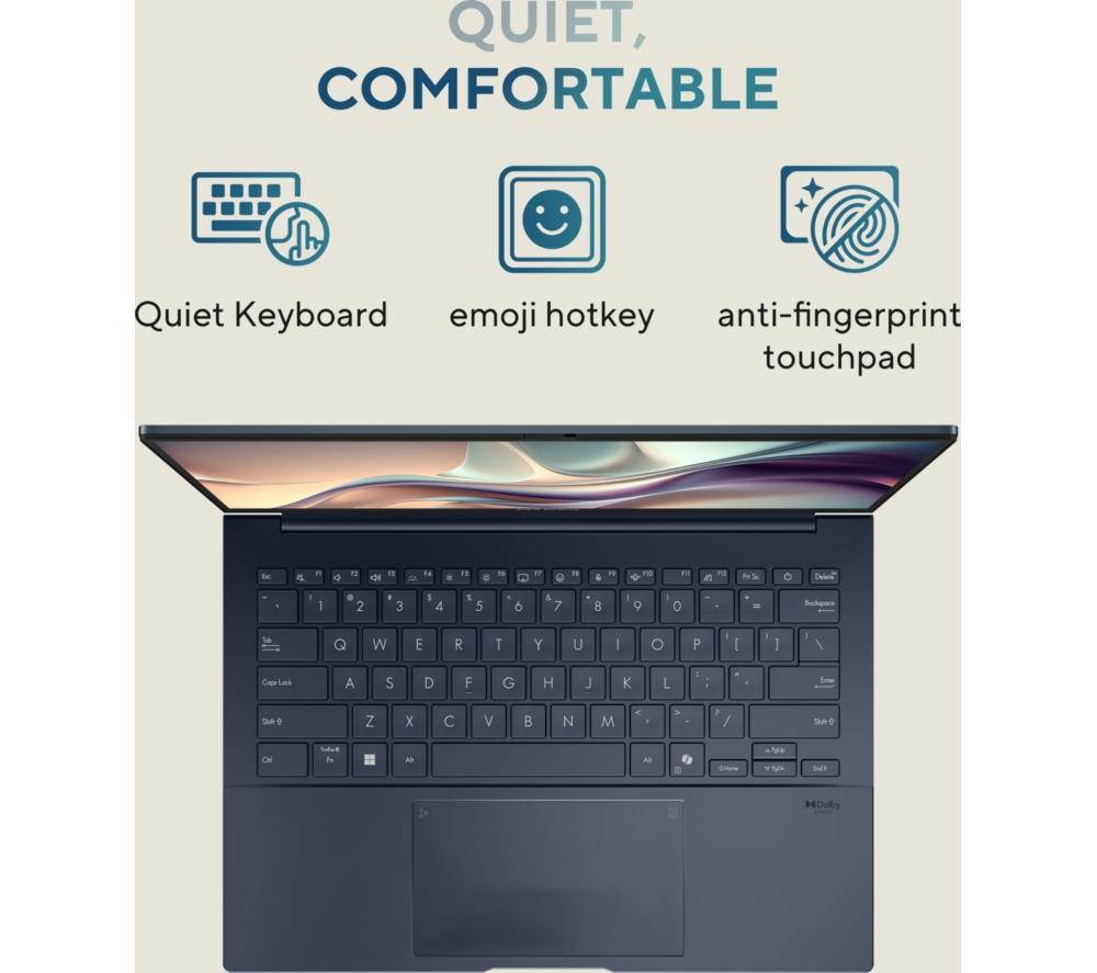ASUS Zenbook 14 OLED 14" Laptop - Intel&reg; Core&trade; Ultra 9, 1 TB SSD, Ponder Blue image number 14 of 18