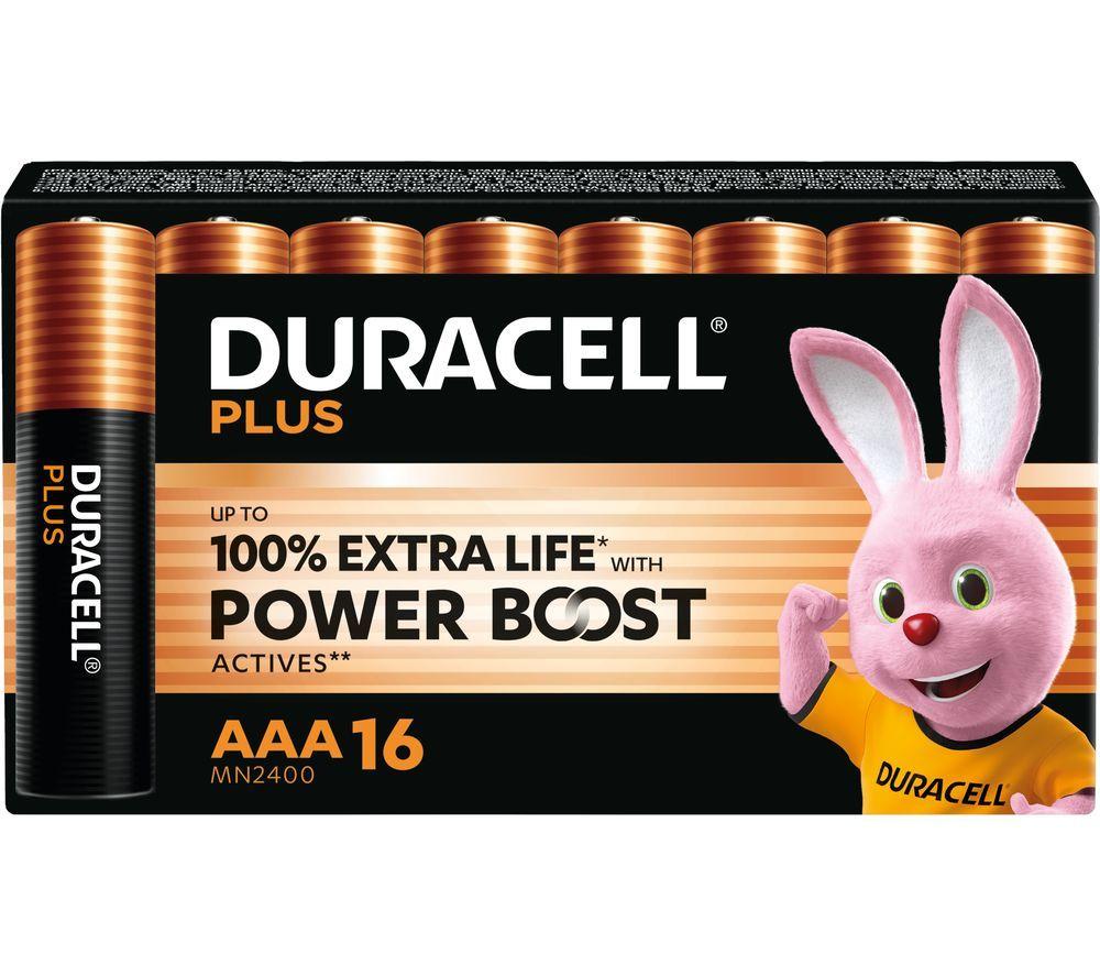 DURACELL Plus AAA Alkaline Batteries - Pack of 16