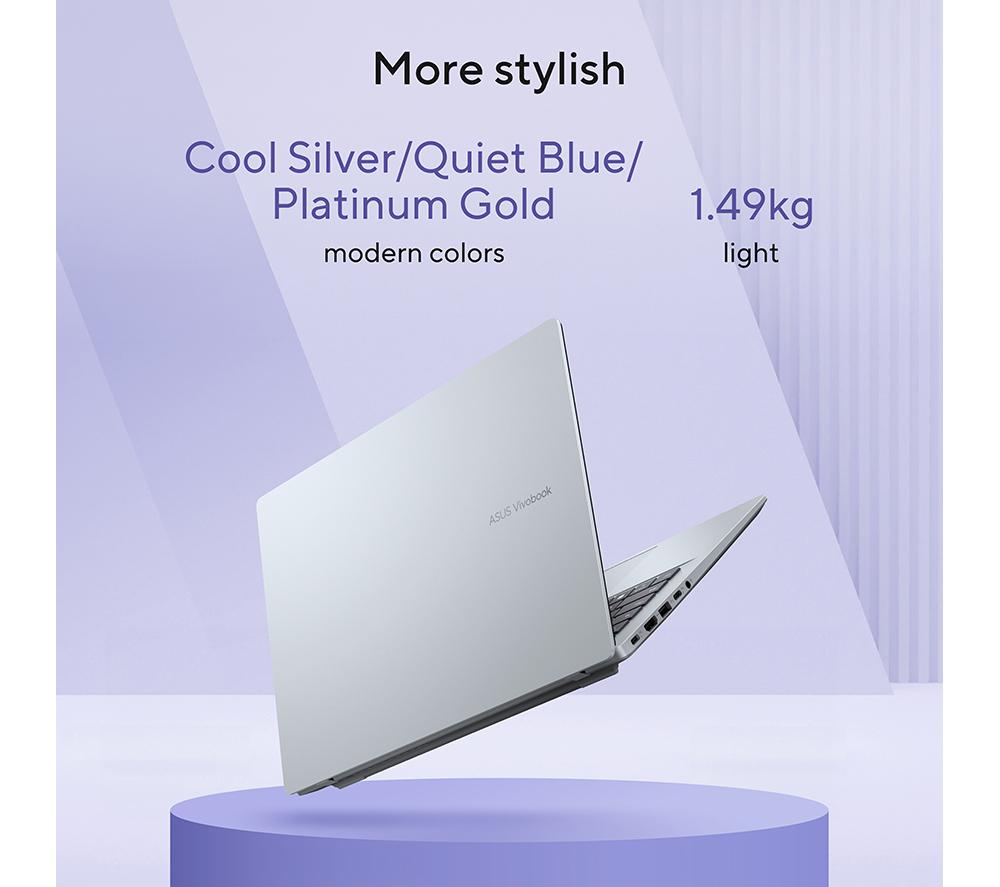ASUS Vivobook 14 X1407QA 14" Laptop, Copilot+ PC - Snapdragon X, 512 GB SSD, Quiet Blue image number 13 of 18