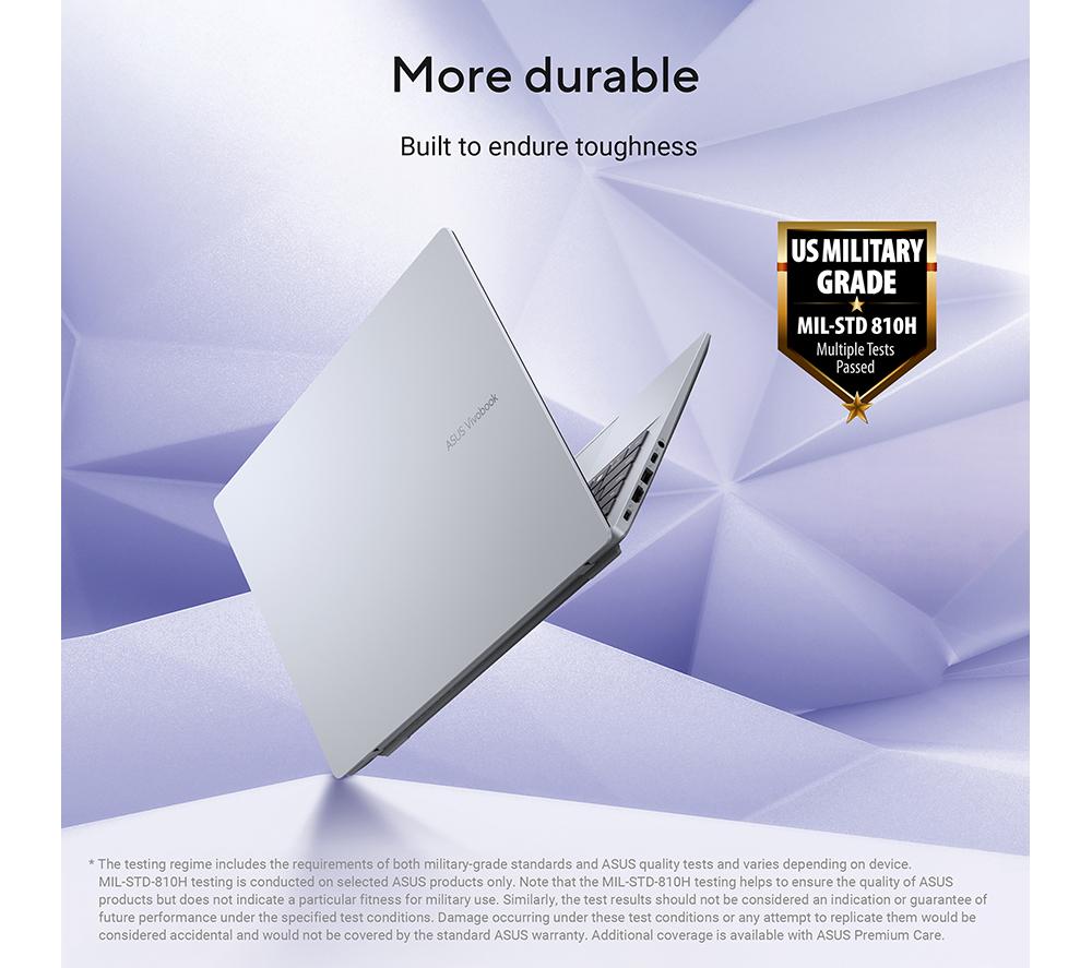 ASUS Vivobook 14 X1407QA 14" Laptop, Copilot+ PC - Snapdragon X, 512 GB SSD, Quiet Blue image number 18 of 18