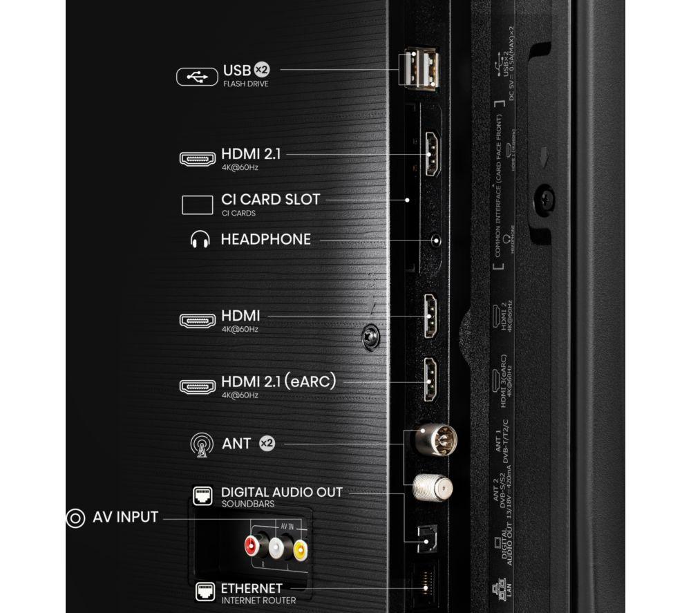 HISENSE A6Q 50" LED 4K HDR Smart TV with Freely - 50A6QTUK image number 11 of 15