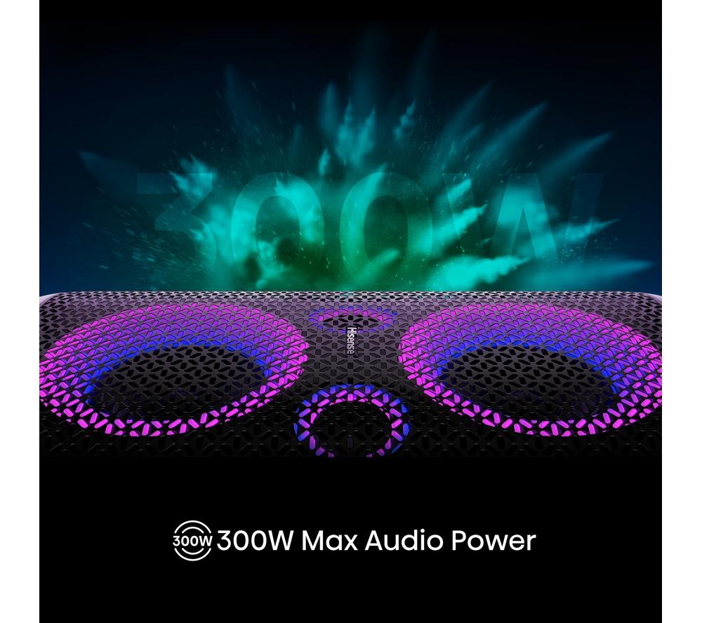 HISENSE Party Storm Bluetooth Megasound Party Speaker - Black image number 5 of 13