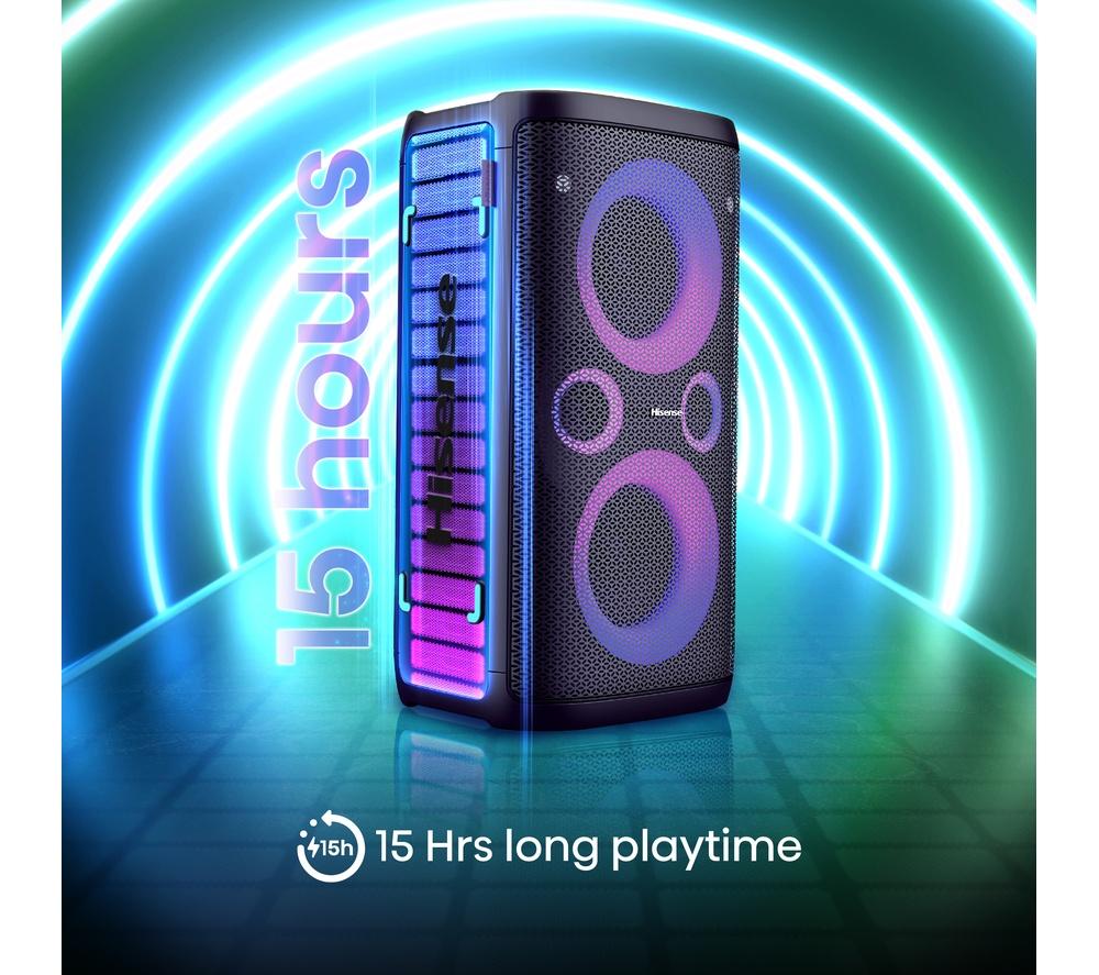 HISENSE Party Storm Bluetooth Megasound Party Speaker - Black image number 6 of 13