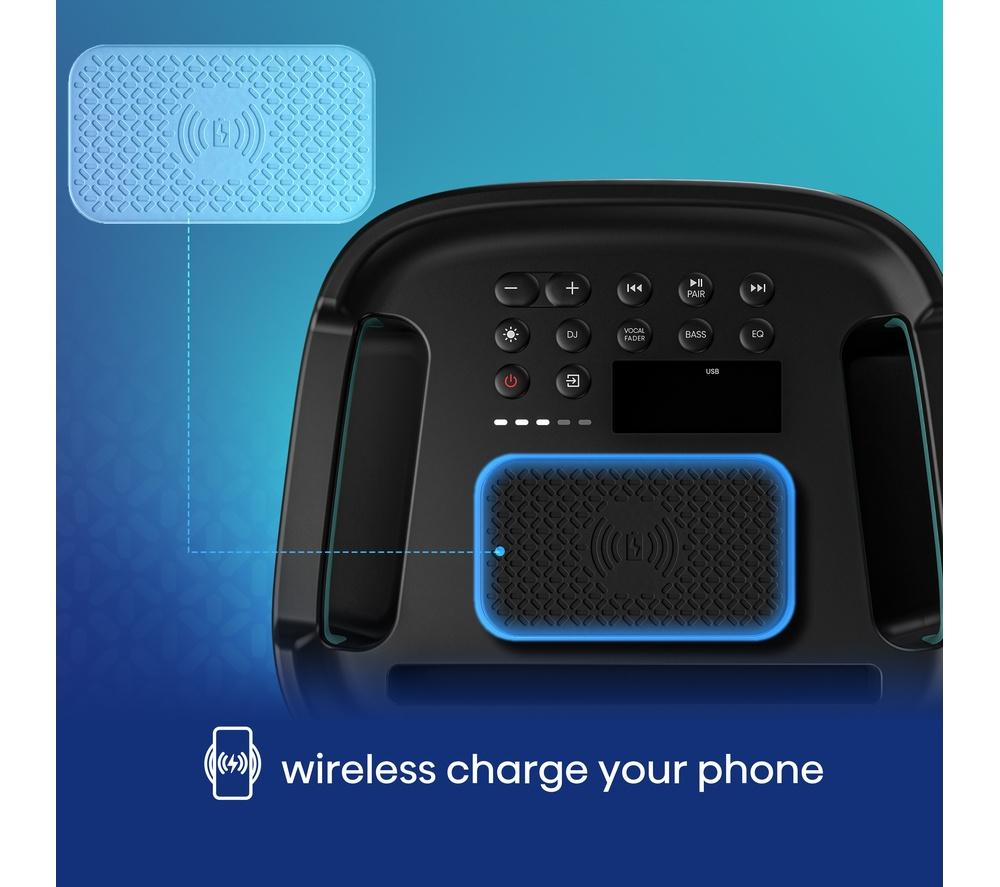HISENSE Party Storm Bluetooth Megasound Party Speaker - Black image number 9 of 13