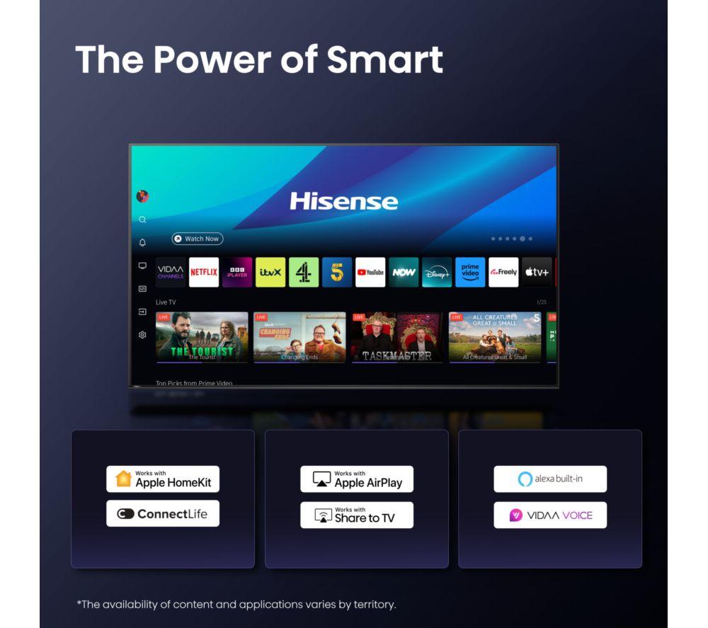 HISENSE E7Q PRO 100" QLED 4K HDR Smart TV with Freely - 100E7QTUK PRO image number 10 of 16