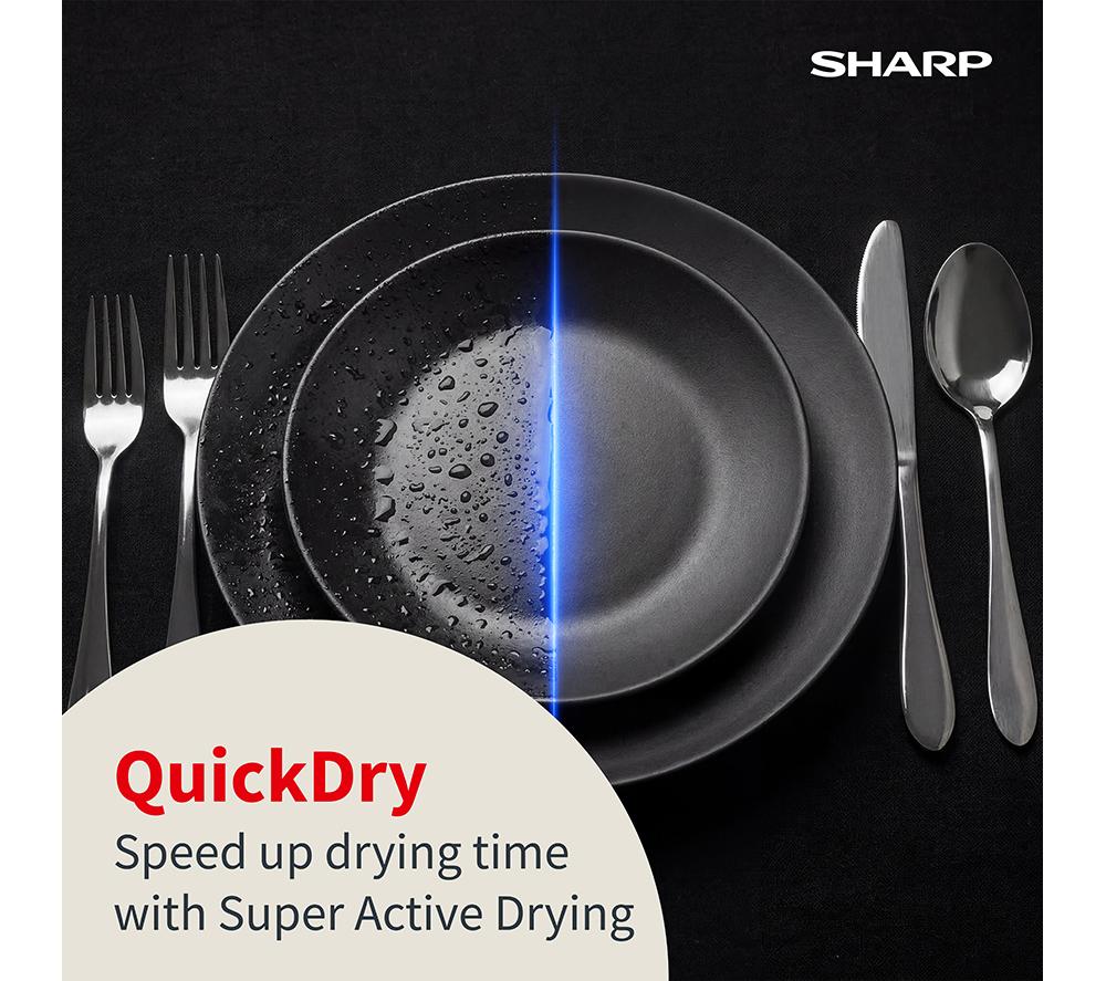 SHARP QW-NI1FI47D3X-EN Full-size Fully Integrated Dishwasher image number 4 of 10